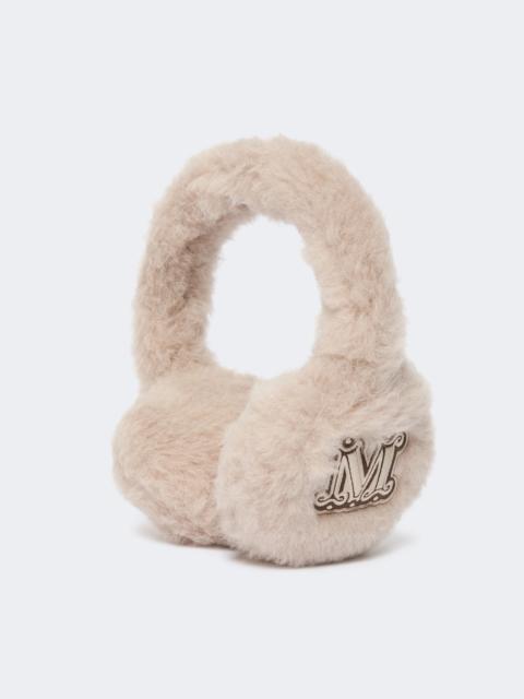 Max Mara MUFFY1 Alpaca and wool Teddy fabric earmuffs - BEIGE