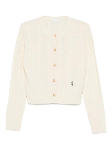 Sporty & Rich Sporty & Rich Cable-knit Buttoned Cardigan