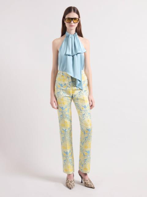 NINA RICCI Flower Jacquard Straight Pants