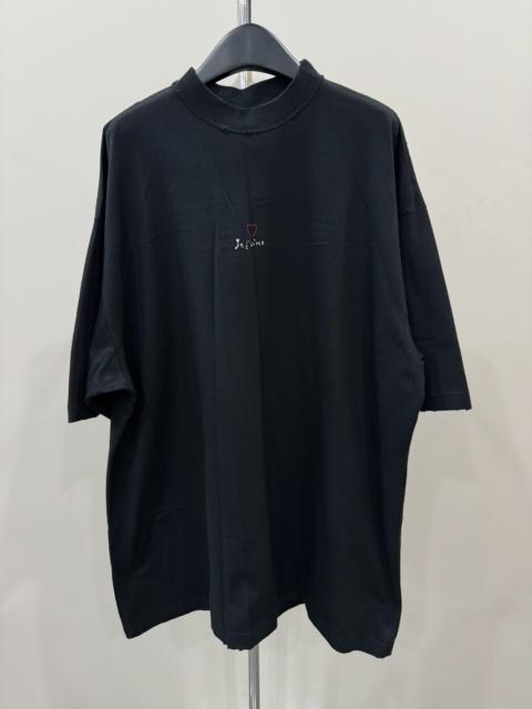 BALENCIAGA Balenciaga Valentine Embroidered Short Sleeve Top