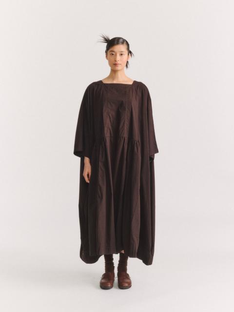CASEY/CASEY AURELIA DRESS - L COT - DARK BROWN
