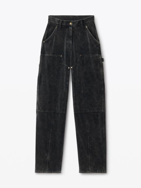 Alexander Wang workwear pants in crushed velour