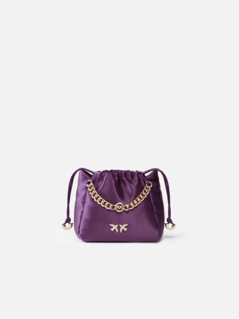 PINKO SATIN MINI CLUTCH BAG WITH CHAIN