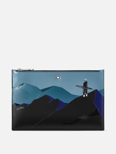 Montblanc Meisterstück scenic pouch with snowboarder