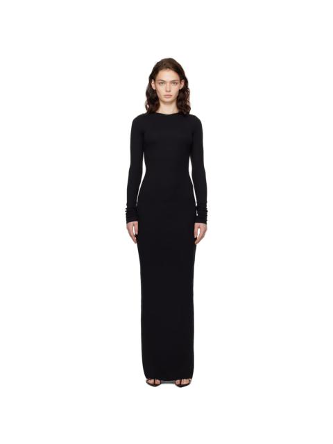 entire studios LONG BLACK DRESS IN NYLON BLEND | netdressed