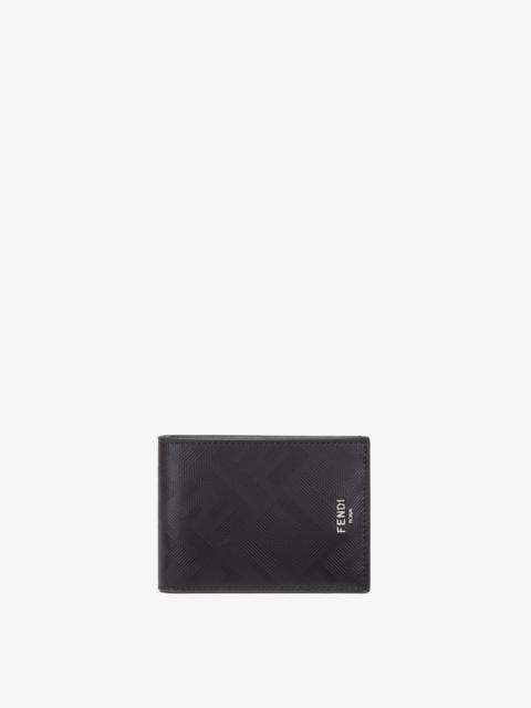 FENDI Bi-fold wallet with banknote compartment, four card slots and one coated document pocket with a tran