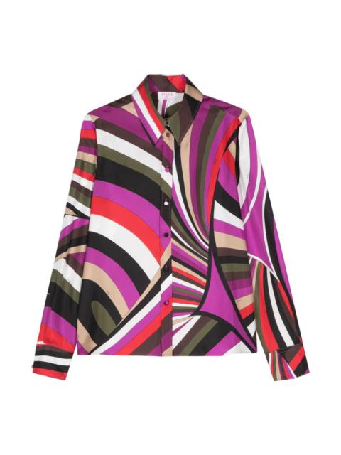 Printed silk shirt