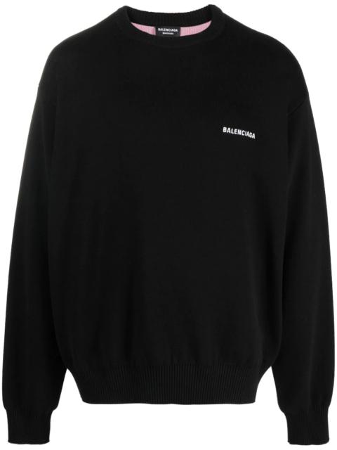 BALENCIAGA intarsia logo jumper