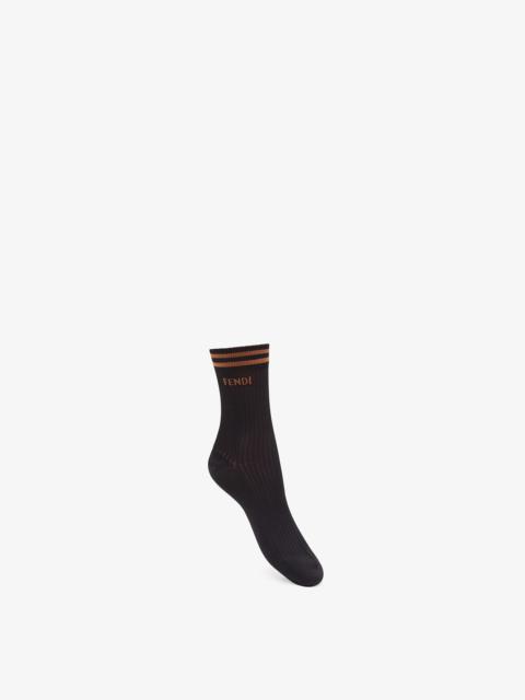FENDI Black knit socks
