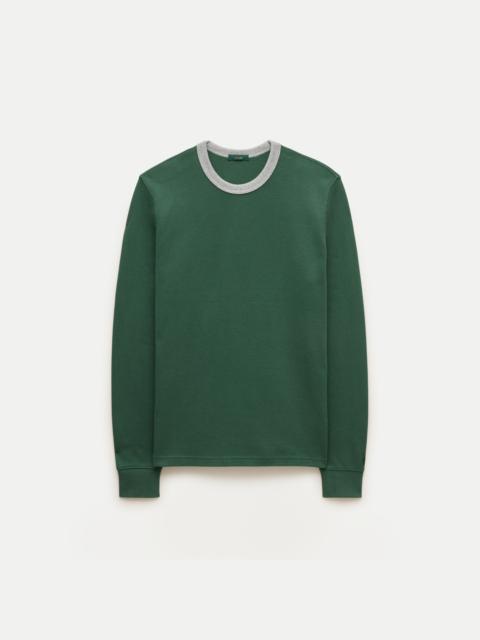 J.CREW Long-sleeve macropiqué ringer T-shirt