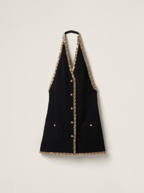 Miu Miu Embroidered tweed mini-dress