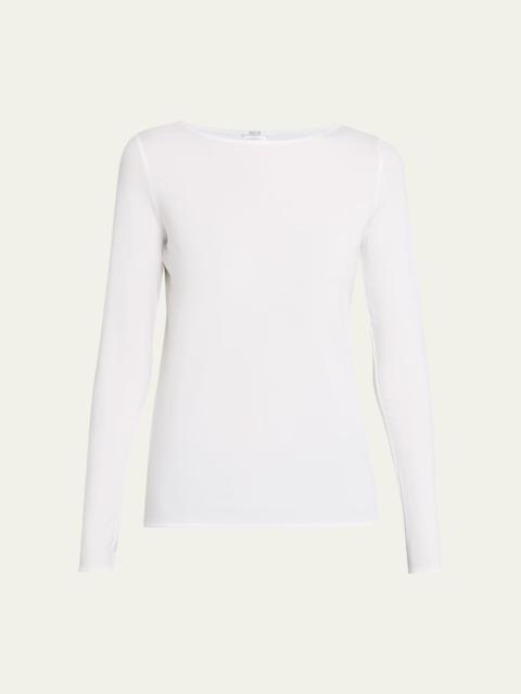 Wolford Pure Bateau-Neck Jersey Top