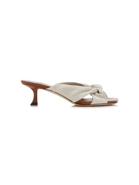 JIMMY CHOO Avenue Canvas Mules neutral