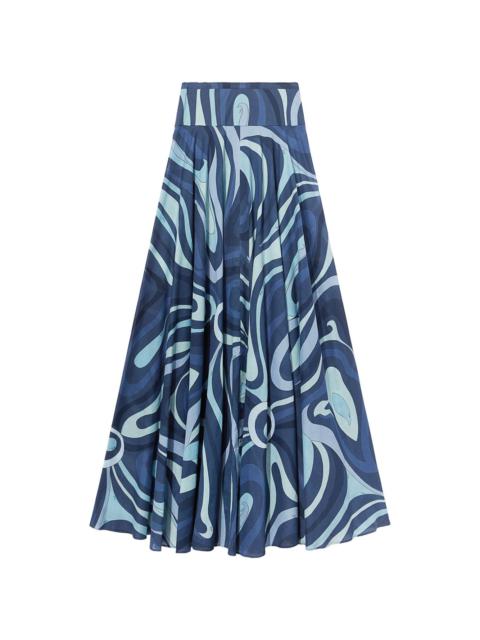 PUCCI Marmo-print cotton maxi skirt