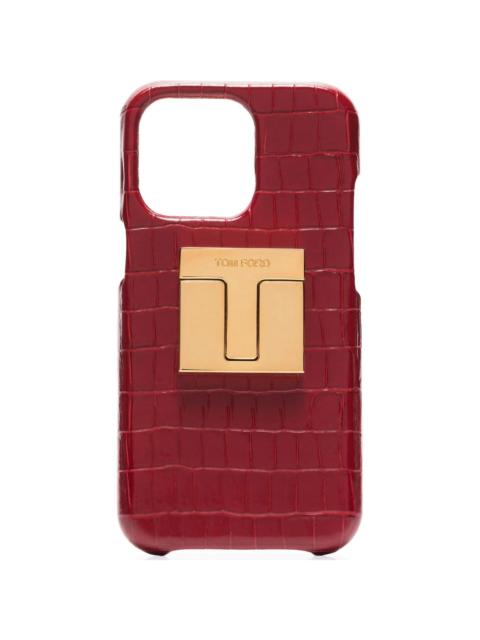 TOM FORD crocodile-effect iPhone 12 case
