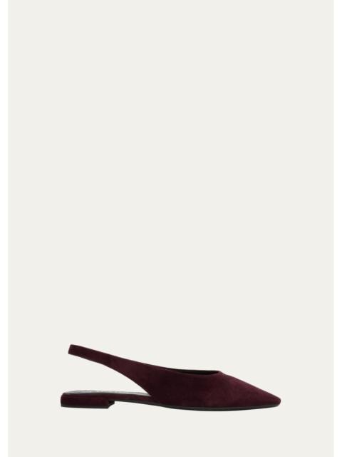 Prada Suede Slingback Flats