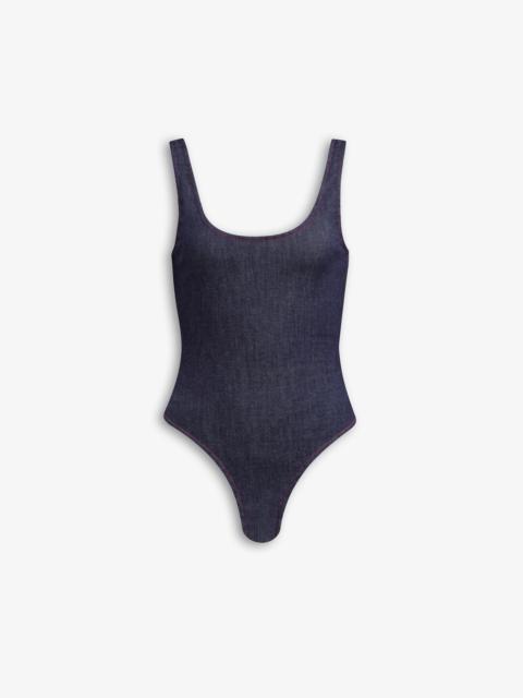 Alaïa TANK BODY IN STRETCH DENIM