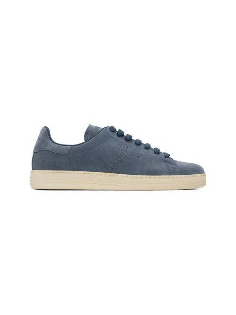 TOM FORD Blue Suede Warwick Sneakers