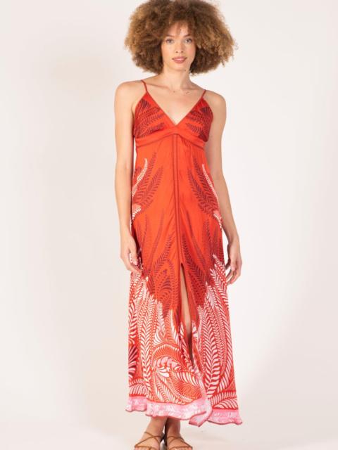 Poupette St Barth Long Dress Denise - Orange Oolong