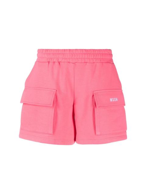 MSGM logo-embroidered track shorts