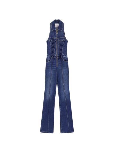 ELISABETTA FRANCHI sleeveless denim jumpsuit