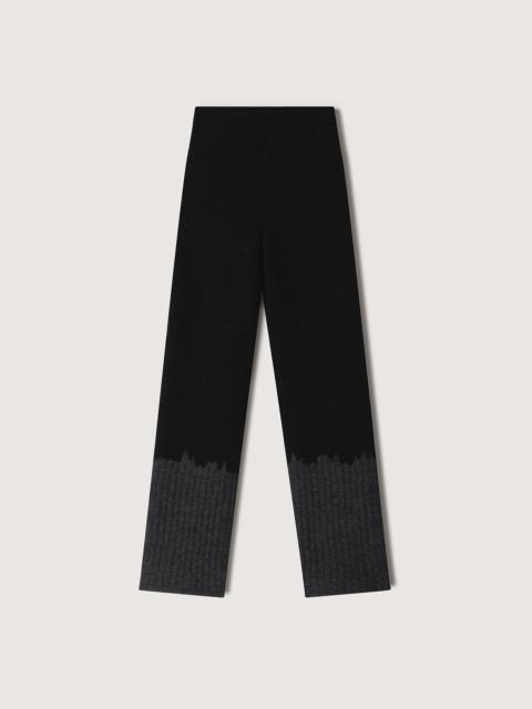 Nanushka SHAD - Dip dye-effect knitted straight-leg pants - Black and charcoal