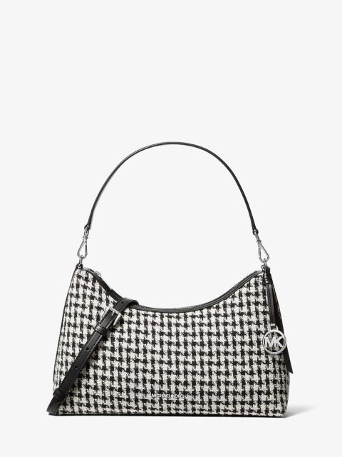 MICHAEL KORS Sammy Medium Woven Houndstooth Convertible Shoulder Bag