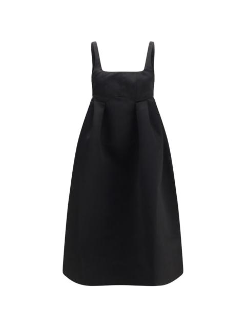 GANNI square-neck midi dress