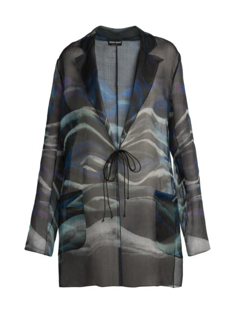 GIORGIO ARMANI Women's Tie-Front Silk Jacket - Printed