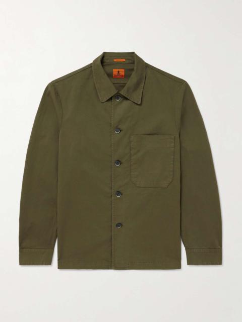 BARENA Cedrone Garment-Dyed Stretch Cotton-Gabardine Overshirt