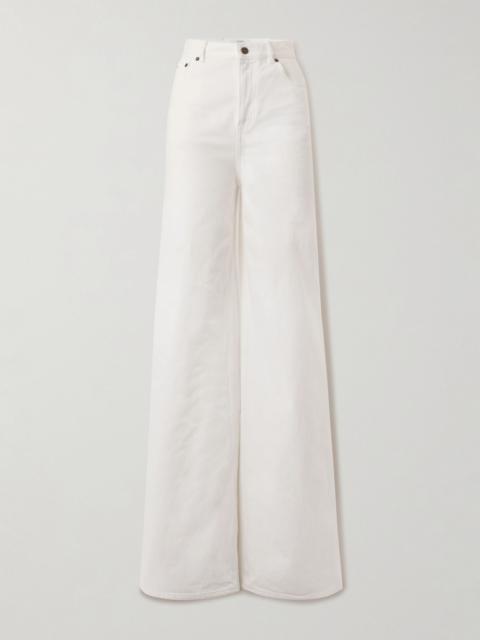 Chloé High-rise wide-leg jeans White