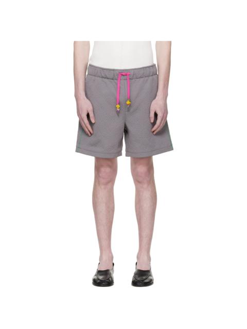 CASABLANCA Gray Jacquard Shorts