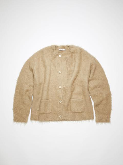 Wool mohair cardigan - Dark beige