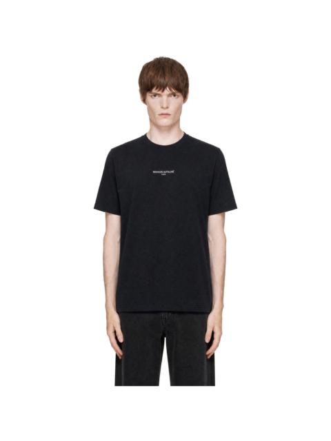Maison Kitsuné Black 'Maison Kitsune Paris' Faded Comfort T-shirt