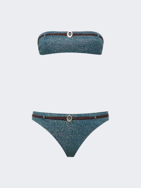Oséree Lumiere Micro Belt Set Peacock And Chocolate