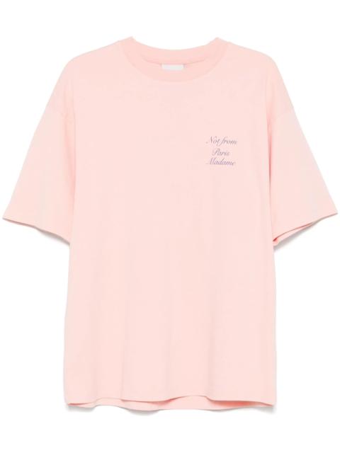 Drôle de Monsieur Le T-Shirt Slogan Cursive