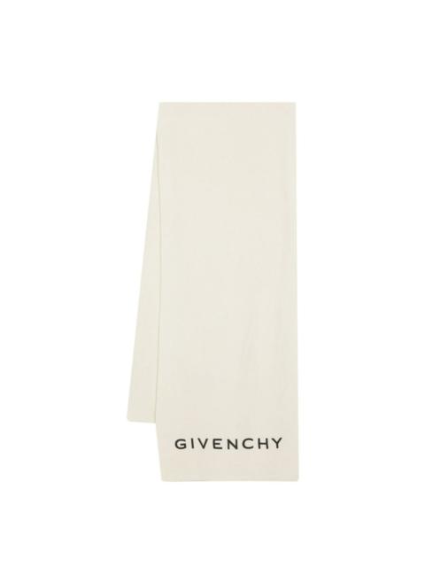 Givenchy logo-print knitted scarf