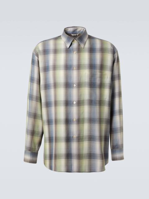 AURALEE Plaid wool shirt
