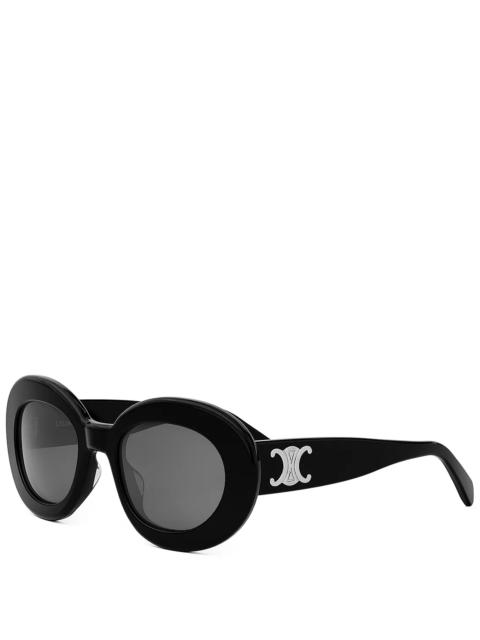 CELINE Triomphe Round Sunglasses, 52.9mm