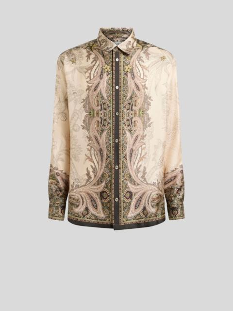 Etro SILK TWILL SHIRT WITH PLACED PEGASO PRINT