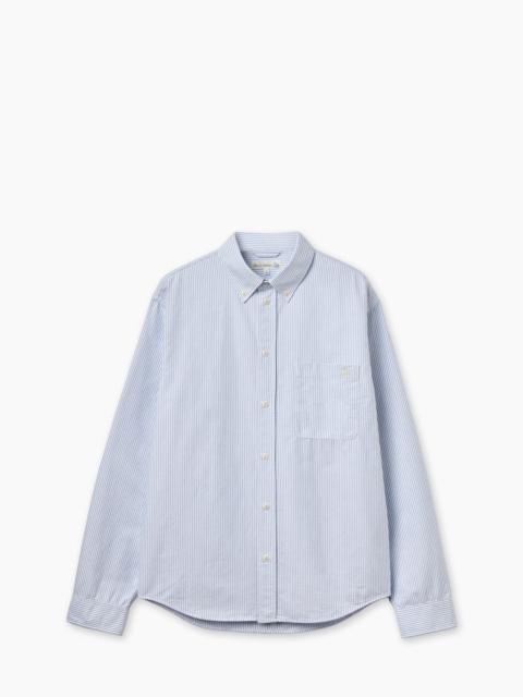 Merz b. Schwanen MERZ B. SCHWANEN SHIRT19OX OXFORD SHIRT STRIPES LIGHT BLUE