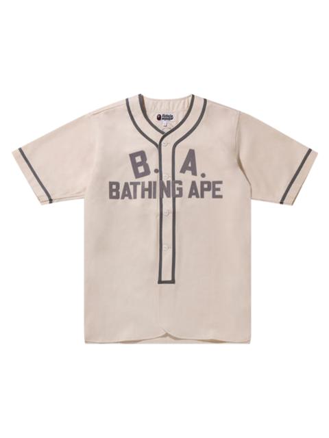 A BATHING APE® BAPE Baseball Shirt 'White/Ivory'