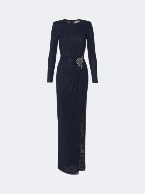 self-portrait Cutout embellished gathered gown