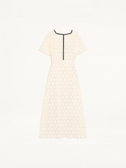 Valentino MIDI DRESS IN FLEURS À JOURS COTTON