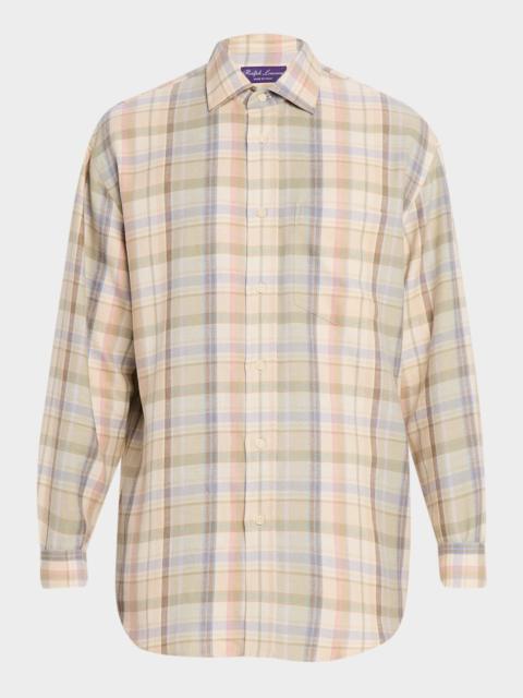 Ralph Lauren Men's Hemp and Cotton Check Button-Down Shirt