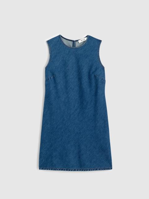 Madewell Crewneck Sleeveless Mini Dress in Airy Denim