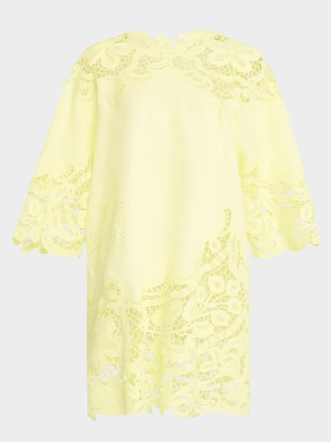 ULLA JOHNSON Brinna Embroidered Lace Tunic