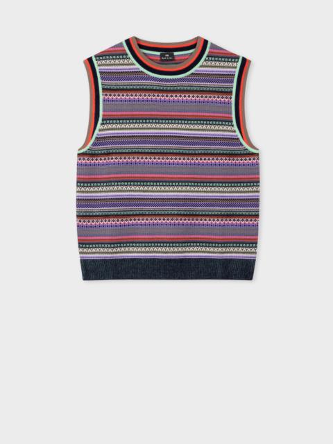 Paul Smith Navy Fairisle Wool Vest