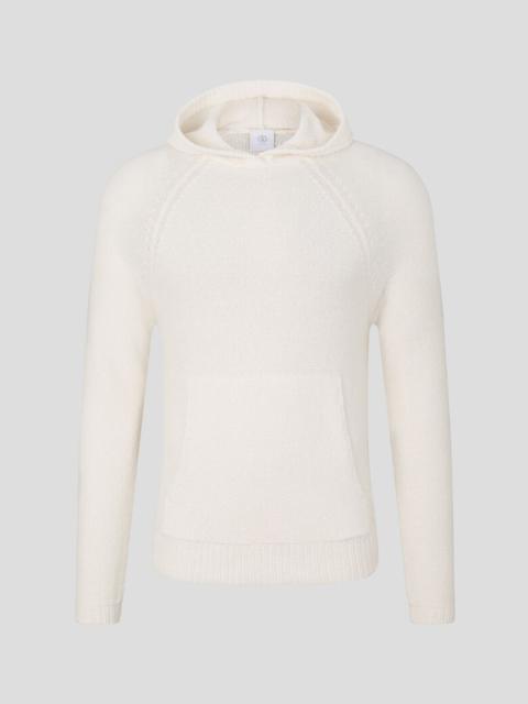 BOGNER Tom Knitted hoodie in Off-white