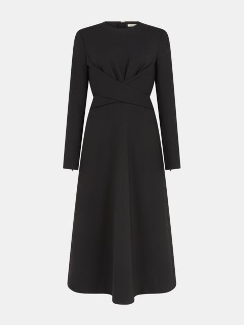 EMILIA WICKSTEAD Elta Dress in Black Summer Wool